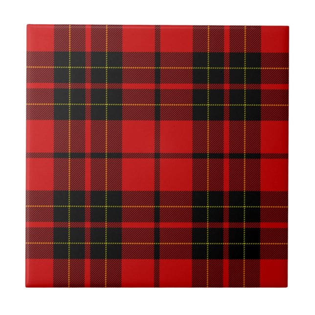 Azulejo De Cerâmica Brodie clan tartan red xadrez (Frente)