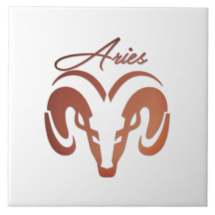 Azulejo De Cerâmica Bronze toca Ram Zodiac