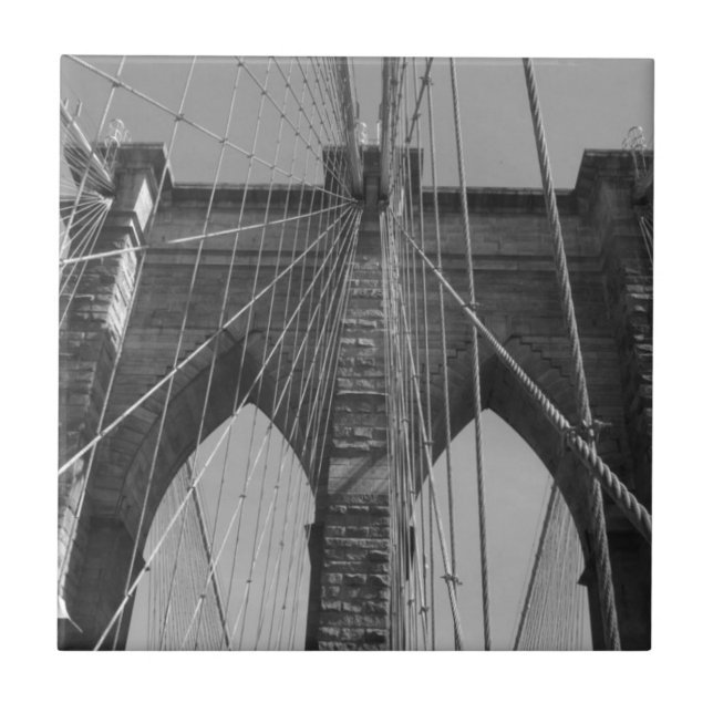 Azulejo De Cerâmica Brooklyn Bridge Nova Iorque (Frente)