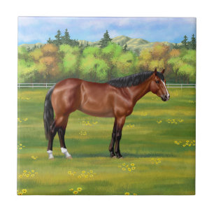 Azulejo De Cerâmica Brown Bay Quarter Horse