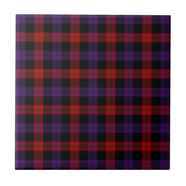 Azulejo De Cerâmica Brown Grady Tartan (Frente)