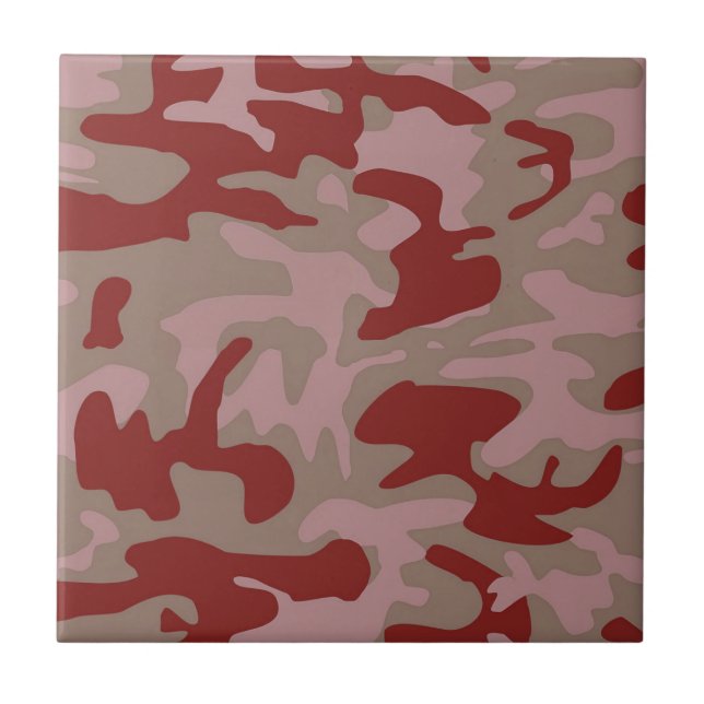 Azulejo De Cerâmica Brown Rust Camo Camouflage (Frente)