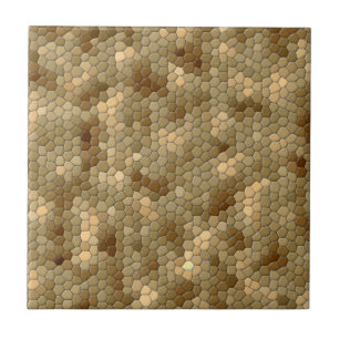 Azulejo De Cerâmica Brown Snakeskin Pattern