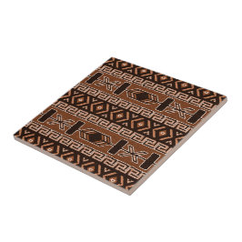 Azulejo De Cerâmica Brown Southwest Aztec Pattern