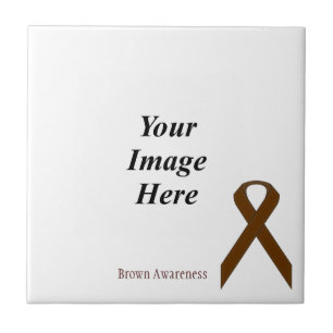 Azulejo De Cerâmica Brown Standard Ribbon por Kenneth Yoncich