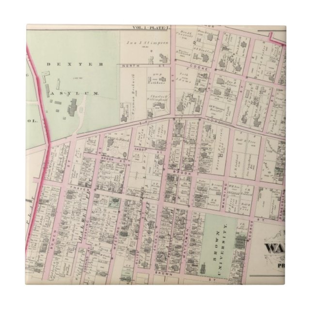 Azulejo De Cerâmica Brown University (Frente)