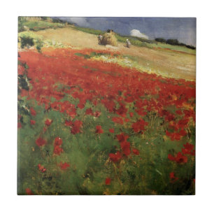 Azulejo De Cerâmica BRUCE, William Blair papoulas vermelhas flores pap