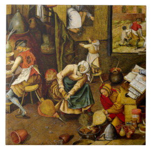 Azulejo De Cerâmica Brueghel, o mais novo - O alquimista, arte