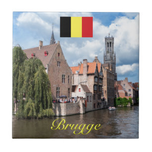 Azulejo De Cerâmica Brugge medieval - Foto Pro