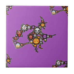 Azulejo De Cerâmica bruxa emoji