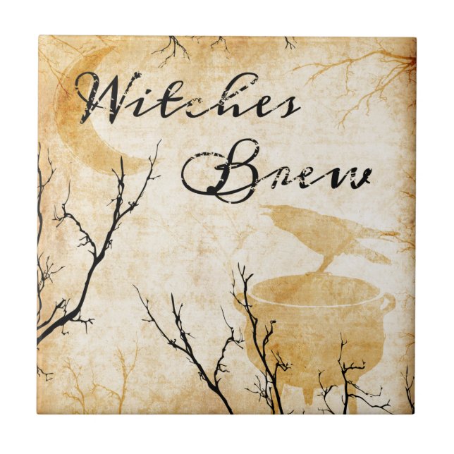 Azulejo De Cerâmica Bruxas Brew (Frente)