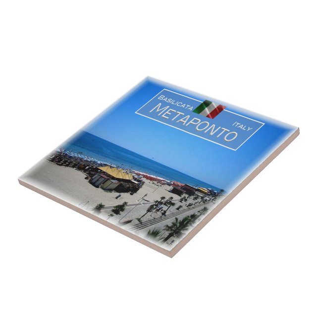 Azulejo De Cerâmica BSL002 METAPONTO, Basilicata, Itália, (Lateral)