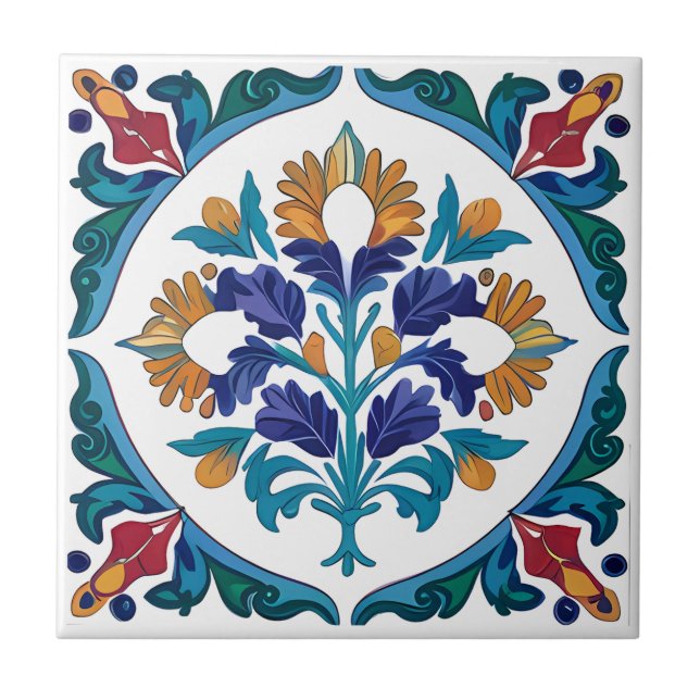 Azulejo de cerâmica bucal do Otoman Garden (Frente)