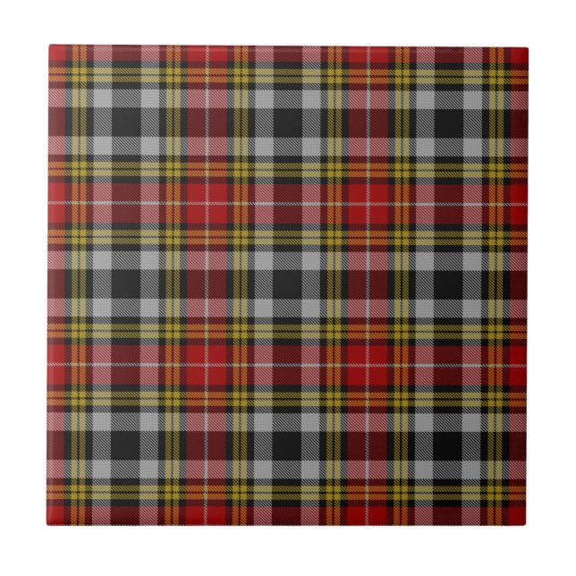 Azulejo De Cerâmica Buchanan Old Dress Scottish Clan Xadrez Tartan (Frente)