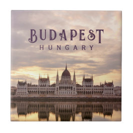 Azulejo De Cerâmica Budapest Hungria paisagem parlamento viagem foto