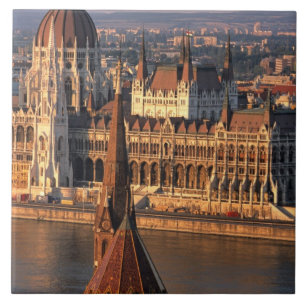 Azulejo De Cerâmica Budapest, Hungria, Rio Danúbio, Parlamento