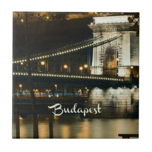Azulejo De Cerâmica Budapeste, Hungria à noite