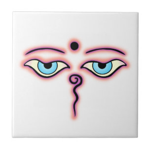 Azulejo De Cerâmica Buddha roxo Salmon Eyes.png