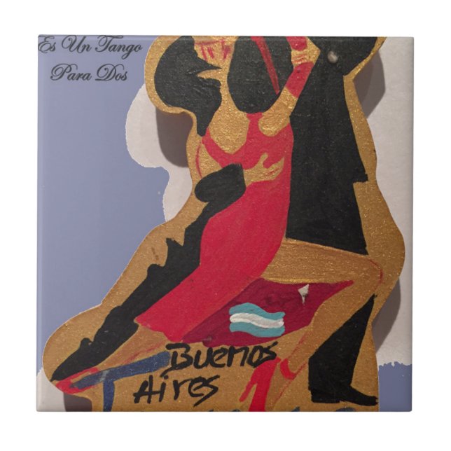 Azulejo De Cerâmica BuenosAires_Tango_Poem (Frente)