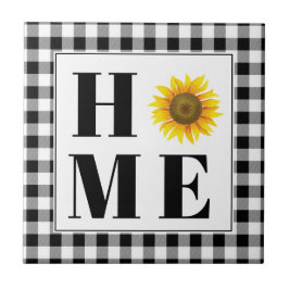 Azulejo De Cerâmica Buffalo cheque girassol "Casa"