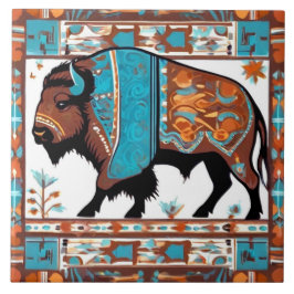 Azulejo De Cerâmica Buffalo Sudoeste do Sudoeste Turquesa