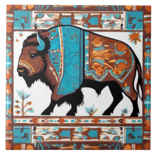 Azulejo De Cerâmica Buffalo Sudoeste do Sudoeste Turquesa