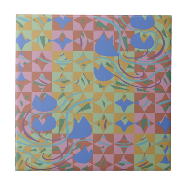 Azulejo De Cerâmica Bulbos de tulipa Faíscas (Frente)