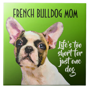 Azulejo De Cerâmica Buldogue francês Mãe Azulejo cerâmica