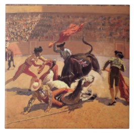Azulejo De Cerâmica Bull Fighters no México (por Frederic Remington)