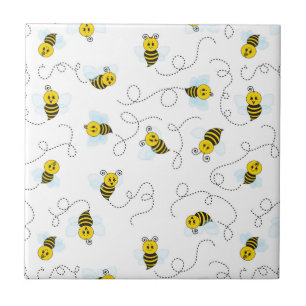 Azulejo De Cerâmica Bumblebee Flying Yellow Black Bumble Bee