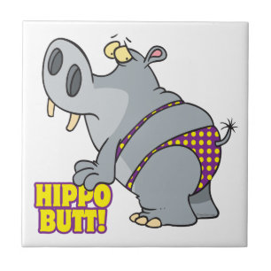 Azulejo De Cerâmica bumbum hippopotâmico do hipopótamo