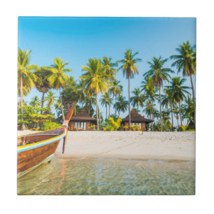 Azulejo De Cerâmica Bungalows na praia   Ko Mook, Tailândia