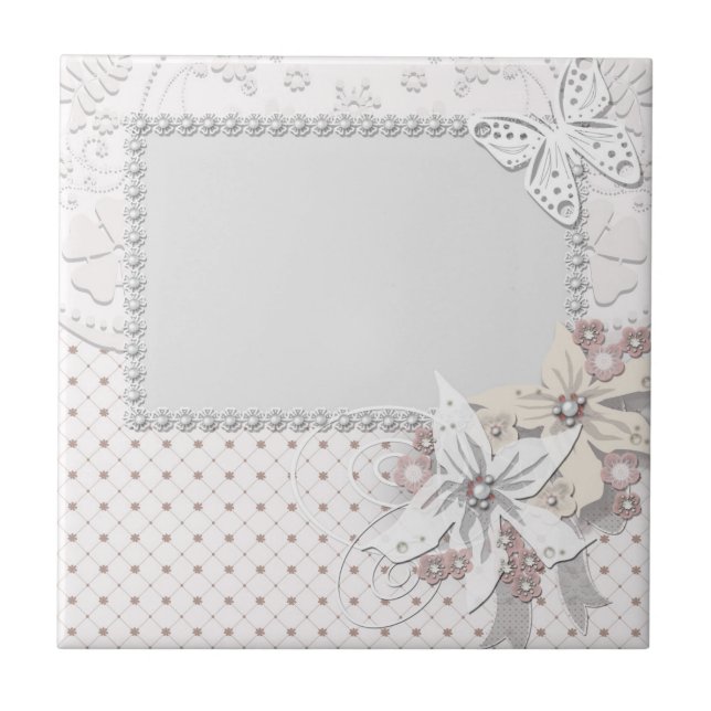 Azulejo De Cerâmica Buquê de casamento (Frente)