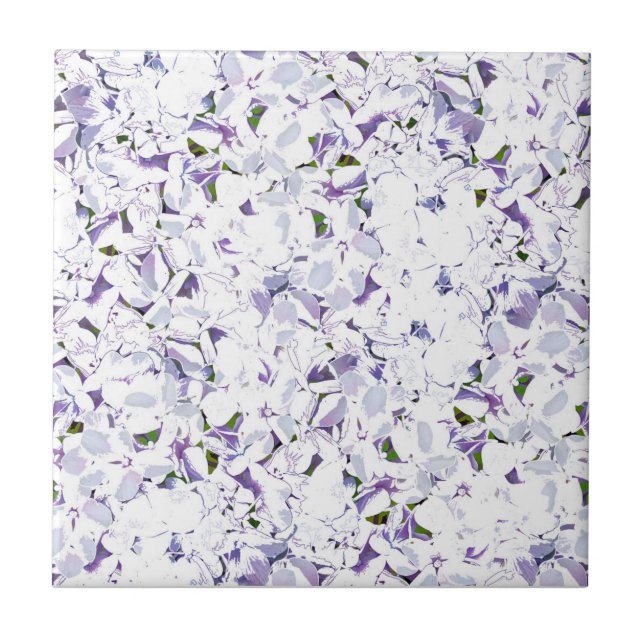 Azulejo De Cerâmica Buquê de flores de aquarelas de híbridos. (Frente)