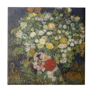 Azulejo De Cerâmica Buquê Floral Impressionista Vintage Van Gogh