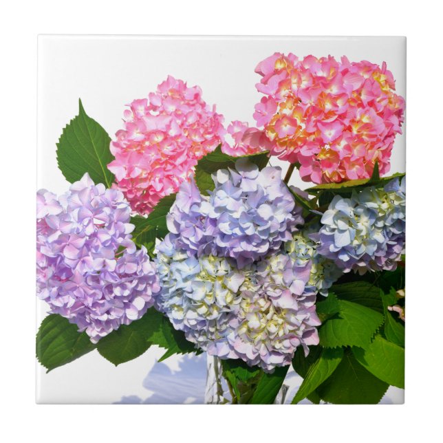 Azulejo De Cerâmica Buquê Hydrangea (Frente)