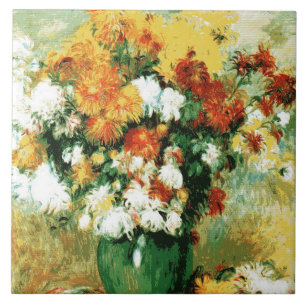 Azulejo De Cerâmica Buquê Pierre-Auguste Renoir de Chrysanthemums
