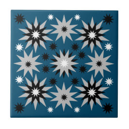 Azulejo De Cerâmica Bursts Sun em Várias Formas | Azul oceânico |