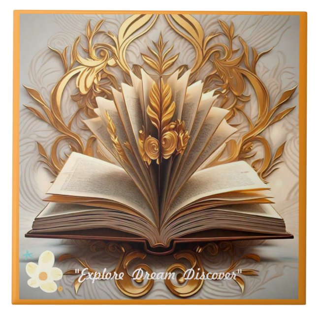 Azulejo De Cerâmica "Busca de conhecimento" (Frente)