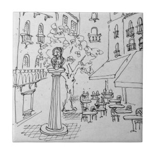 Azulejo De Cerâmica Busto de Frederic Mistral  Avignon, França