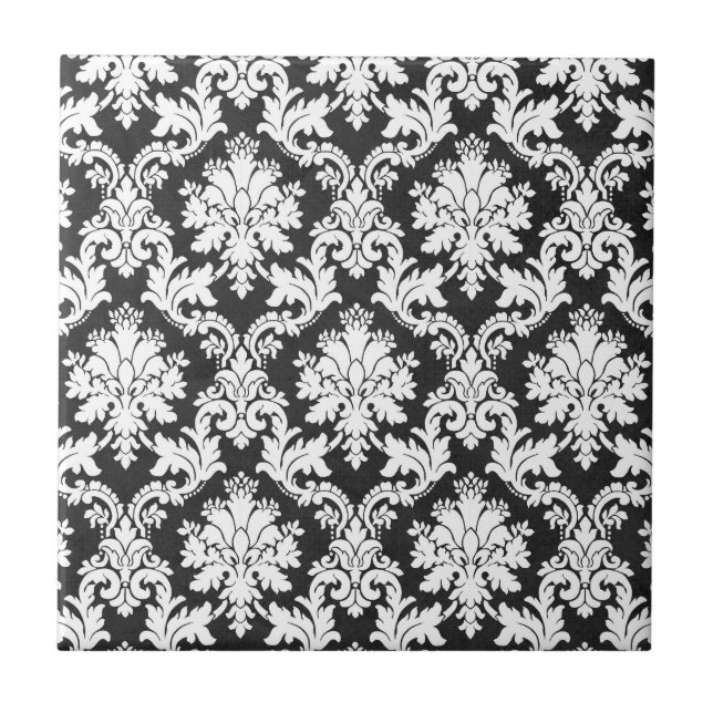AZULEJO DE CERÂMICA  BW-DAMASK 3 (Frente)