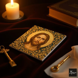 Azulejo De Cerâmica Byzantine Christ Icon - Jesus