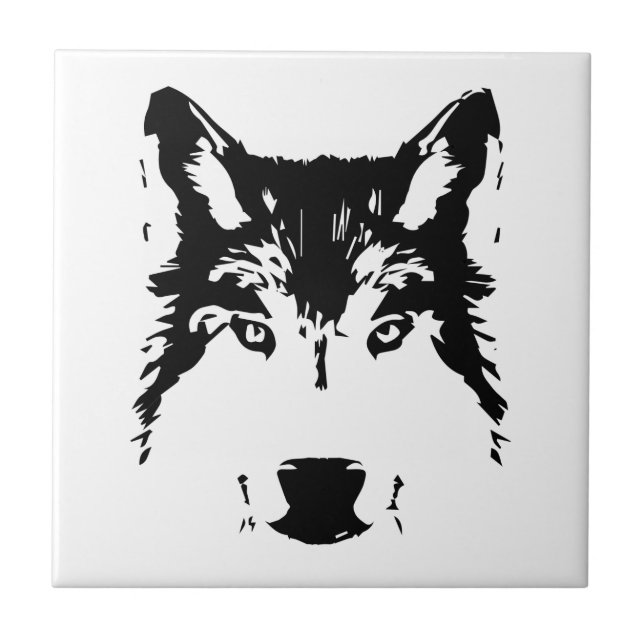 Azulejo De Cerâmica Cabeça de lobo (Frente)