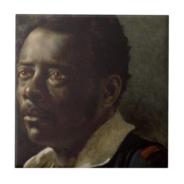 Azulejo De Cerâmica Cabeça de um negro (Frente)