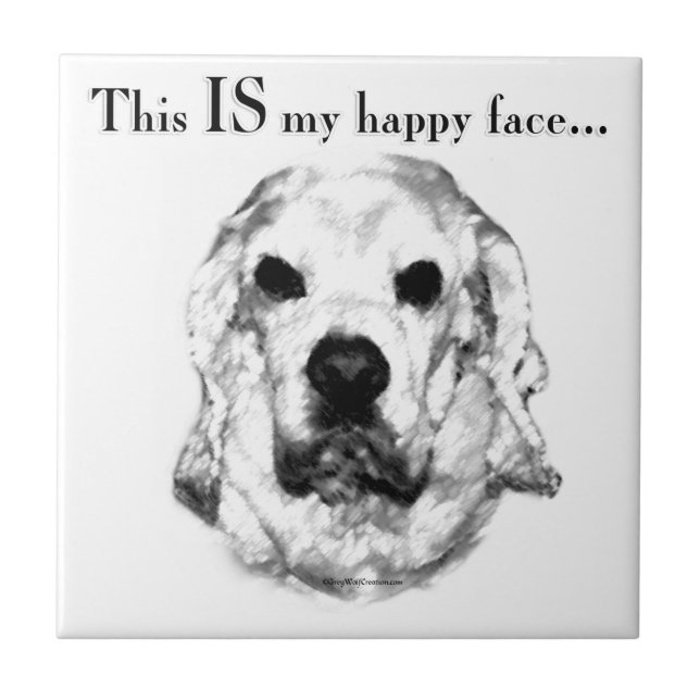 Azulejo De Cerâmica Cabeça Feliz de Cocker Spaniel (Frente)