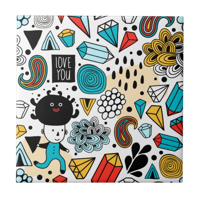 Azulejo De Cerâmica Cabeça louca (Frente)