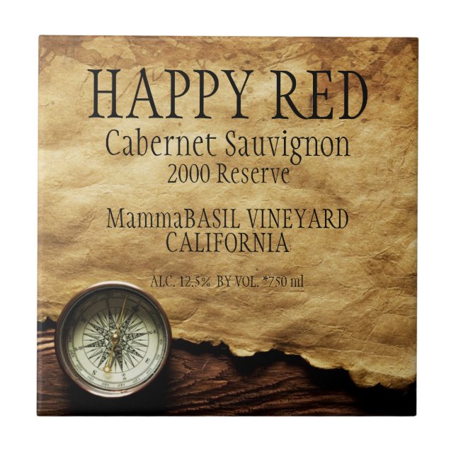 Azulejo De Cerâmica Cabernet Sauvignon Azulejo! (Frente)