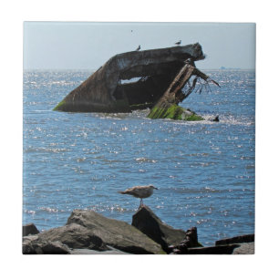Azulejo De Cerâmica Cabo May Shipwreck