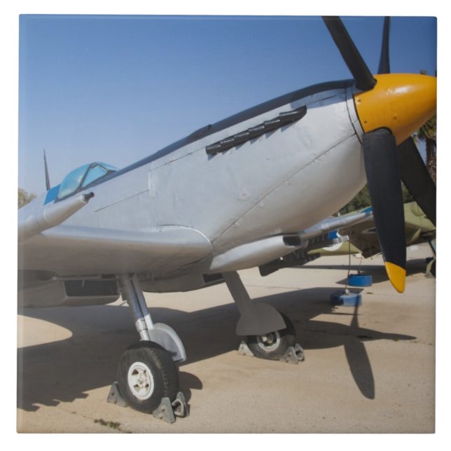 Azulejo De Cerâmica Caça Spitfire de fabricação britânica (Frente)