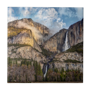 Azulejo De Cerâmica Cachoeira de Yosemite cênica, Califórnia